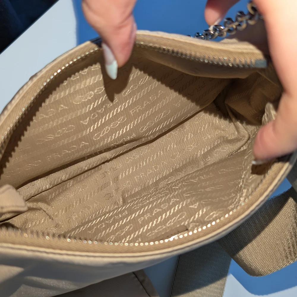 Prada Tan Shoulder Bag with Chain Strap - Picture 15 of 16